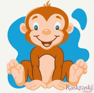 Раскраски по номерам Веселая обезьянка (MBS036) (Без коробки)