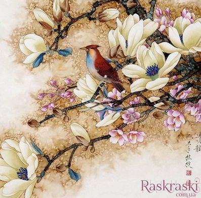Набір алмазна мозаїка Птах на гілці дерева My Art (MRT-TN009) фото інтернет-магазину Raskraski.com.ua