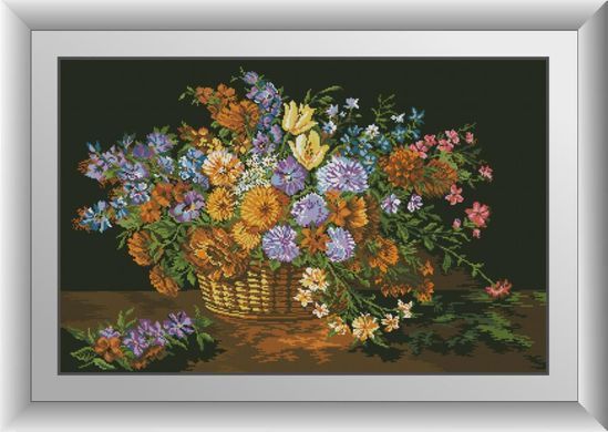 Алмазная вышивка Корзина с цветами Dream Art (DA-30930, Без подрамника) 56 x 87 см фото интернет-магазина Raskraski.com.ua