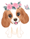 Картина за номерами Собачка в віночку (MEX7115) BrushMe — фото комплектації набору