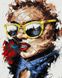 Малюнок по цифрам Дівчина у жовтих окулярах (BRM34998) — фото комплектації набору