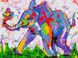 Картина по номерам Цветной слонёнок (ATE0004) НикиТошка (Без коробки)