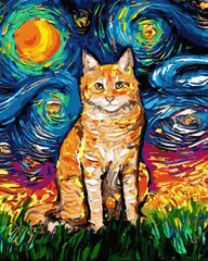 Картина за номерами Кіт Ван Гога (BK-GX45005) (Без коробки)