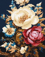 Картина за номерами Квіткове диво з фарбами металік extra ©victoria_art___ (KHO3261) Ідейка (Без коробки)