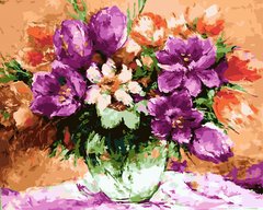 Картина раскраска Пурпурные цветы (BK-GX21527) China (Без коробки)