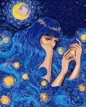 Картина за номерами Зіркова красуня &copy;pollypop92 (KH5086) Ідейка 40 х 50 см фото інтернет-магазину Raskraski.com.ua