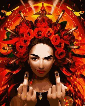 Малювання по номерам Непереможна @katiewatersell_art (PN2305) Artissimo 40 х 50 см