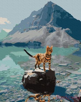 Холст для рисования Кот оцелот в горах (BK-GX32121) (Без коробки)