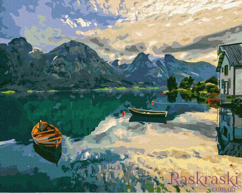 Картина за номерами Вид на озеро комо (BK-GX30190) (Без коробки)