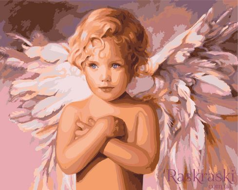 Картина по номерам Голубоглазый ангел (KH2315) Идейка фото интернет-магазина Raskraski.com.ua