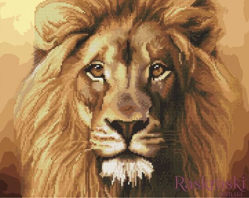 Алмазна картина Могутній лев (GZS1043) BrushMe (Без коробки) фото інтернет-магазину Raskraski.com.ua