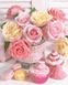 Живопис по номерам Букет ніжних троянд (BRM42123) — фото комплектації набору