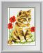 Картина алмазная вышивка Котёнок в маках (полная зашивка, квадратные камни) Dream Art (DA-30142, Без подрамника) — фото комплектации набора