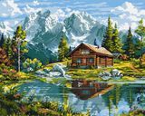 Картина по цифрам Уютный коттедж &copy;art_selena_ua (KH6351) Идейка 40 х 50 см фото интернет-магазина Raskraski.com.ua