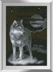 Алмазная вышивка Ночной волк Dream Art (DA-31232, Без подрамника) фото интернет-магазина Raskraski.com.ua