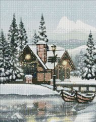 Картина з мозаїки Сніжна тиша ©akvamarinel_art Ідейка (AMO7326) фото інтернет-магазину Raskraski.com.ua