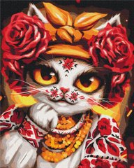 Картина за номерами Кішка Троянда ©Маріанна Пащук (BS53351) (Без коробки)