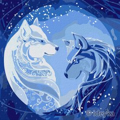 Рисунок по цифрам Созвездие волков с красками металлик (KHO4270) Идейка (Без коробки)