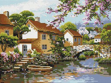 Картина мозаїка На березі річки ColorArt (CLR-ST415) 30 х 40 см фото інтернет-магазину Raskraski.com.ua