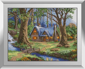 Картина мозаика Лесной дом Dream Art (DA-31132, Без подрамника) 52 x 68 см фото интернет-магазина Raskraski.com.ua