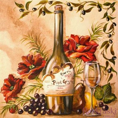 Картина из мозаики Французское вино ТМ Алмазная мозаика (DM-219, Без подрамника) фото интернет-магазина Raskraski.com.ua