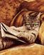 Раскраска для взрослых Кот с газетой (AS0557) ArtStory — фото комплектации набора