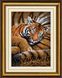 Картина из мозаики Сладкий сон (тигренок) (полная зашивка, квадратные камни) Dream Art (DA-30195, Без подрамника) — фото комплектации набора
