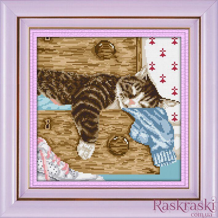 Набор алмазная мозаика Спящий кот Dream Art (DA-30373, Без подрамника)