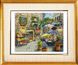 Картина из мозаики Уличное кафе (полная зашивка, квадратные камни) Dream Art (DA-30092, Без подрамника) — фото комплектации набора