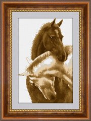 Алмазная вышивка Пара лошадей (полная зашивка, квадратные камни) Dream Art (DA-30306, Без подрамника) фото интернет-магазина Raskraski.com.ua