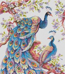 Картина мозаика Королевские павлины (43 х 49 см) Dream Art (DA-31828, Без подрамника) фото интернет-магазина Raskraski.com.ua