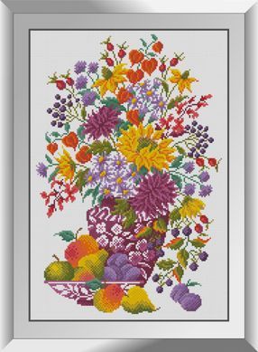 Мозаїка алмазна Квіти і фрукти Dream Art (DA-31233) 36 x 52 см фото інтернет-магазину Raskraski.com.ua