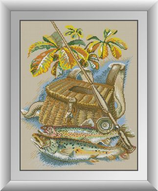 Картина алмазами Улов (квадратные камни, полная зашивка) Dream Art (DA-30493, Без подрамника) 43 х 55 см фото интернет-магазина Raskraski.com.ua