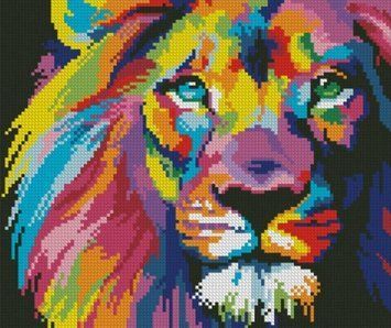 Алмазна картина Райдужний лев (25 х 30 см) Dream Art (DA-31660) 25 х 30 см фото інтернет-магазину Raskraski.com.ua