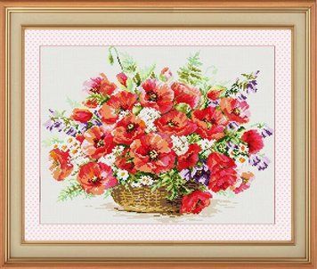 Алмазна мозаїка Маковий настрій (повна зашивання, квадратні камені) Dream Art (DA-30093) 44 х 57 см фото інтернет-магазину Raskraski.com.ua