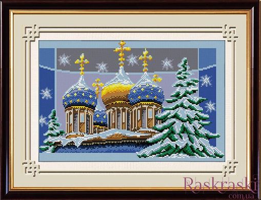 Алмазная вышивка Рождественские купола (полная зашивка, квадратные камни) Dream Art (DA-30196, Без подрамника) фото интернет-магазина Raskraski.com.ua