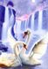 Картина алмазна вишивка Пара лебедів ТМ Алмазная мозаика (DM-047) — фото комплектації набору