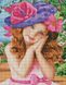 Картина алмазная вышивка Девочка в шляпке Брашми (GF3412, На подрамнике) — фото комплектации набора