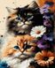 Рисование по номерам Кошки с цветами (NIK-N706) — фото комплектации набора