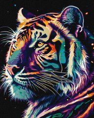 Картина по номерам Фантастический тигр с красками металлик extra ©art_selena_ua (KH6527) Идейка фото интернет-магазина Raskraski.com.ua