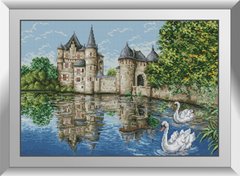 Набір алмазна вишивка Замок у озера (лебеді) Dream Art (DA-31107) фото інтернет-магазину Raskraski.com.ua