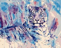 Рисование по номерам Акварельный тигр (SR-DY130) Strateg (Без коробки)