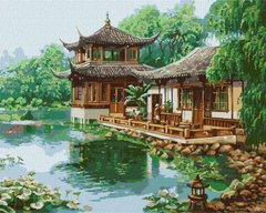 Картина по номерам Китайский домик ©Сергей Лобач (KHO2881) Идейка (Без коробки)