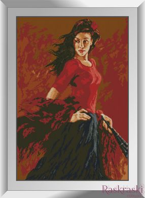 Картина из страз Фламенко Dream Art (DA-31307, Без подрамника) фото интернет-магазина Raskraski.com.ua