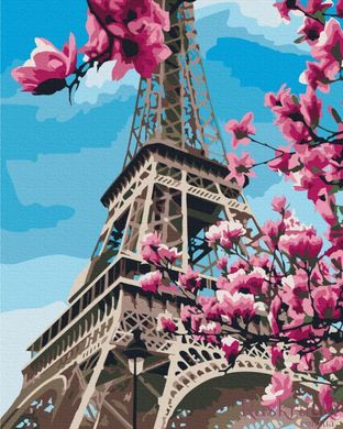 Картины по номерам Цветение магнолий в Париже (BS32320) (Без коробки)