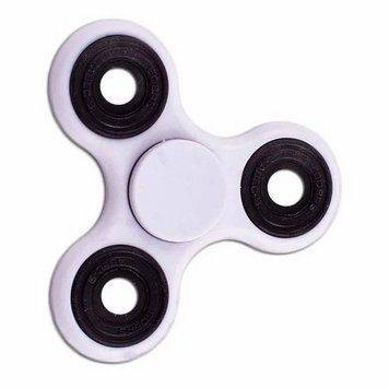 Спинер Tri Fidget (Белый) Пластик Бело-Черный