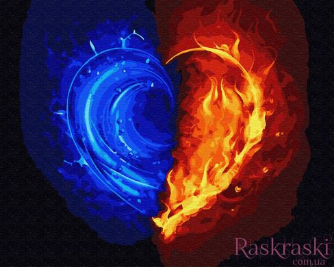 Розмальовка по номерах Лід і полум'я (BRM33007) фото інтернет-магазину Raskraski.com.ua