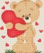 Набор алмазная мозаика Медвежонок с сердцем ТМ Алмазная мозаика (UA-008, Без подрамника) — фото комплектации набора