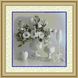 Алмазна мозаїка Білий натюрморт (повна зашивання, квадратні камені) Dream Art (DA-30117) — фото комплектації набору