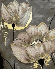 Картина за номерами Гарні квіти (золоті фарби) (JX1055) (Без коробки)
